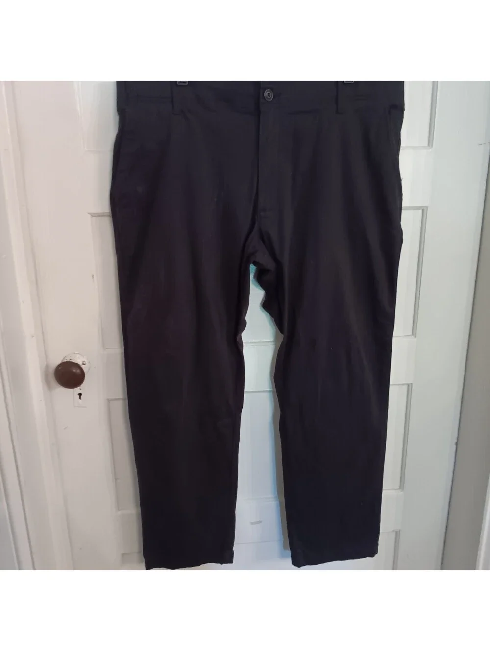 Lee Extreme Comfort Pants Men's Black Solid Outdoor Stretch Chino 40x29